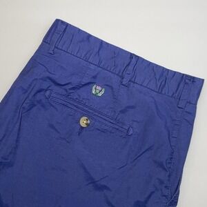 Peter Millar Seaside Poplin Shorts Men's 38‎ Nylon Blend Navy 9" Inseam Stretch